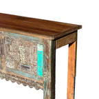 Carved Console Table – handcrafted vintage Indian decor from Jodhpur, Rajasthan