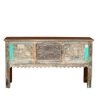 Carved Console Table – handcrafted vintage Indian decor from Jodhpur, Rajasthan