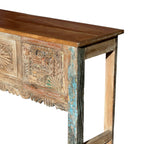 Carved Console Table – handcrafted vintage Indian decor from Jodhpur, Rajasthan