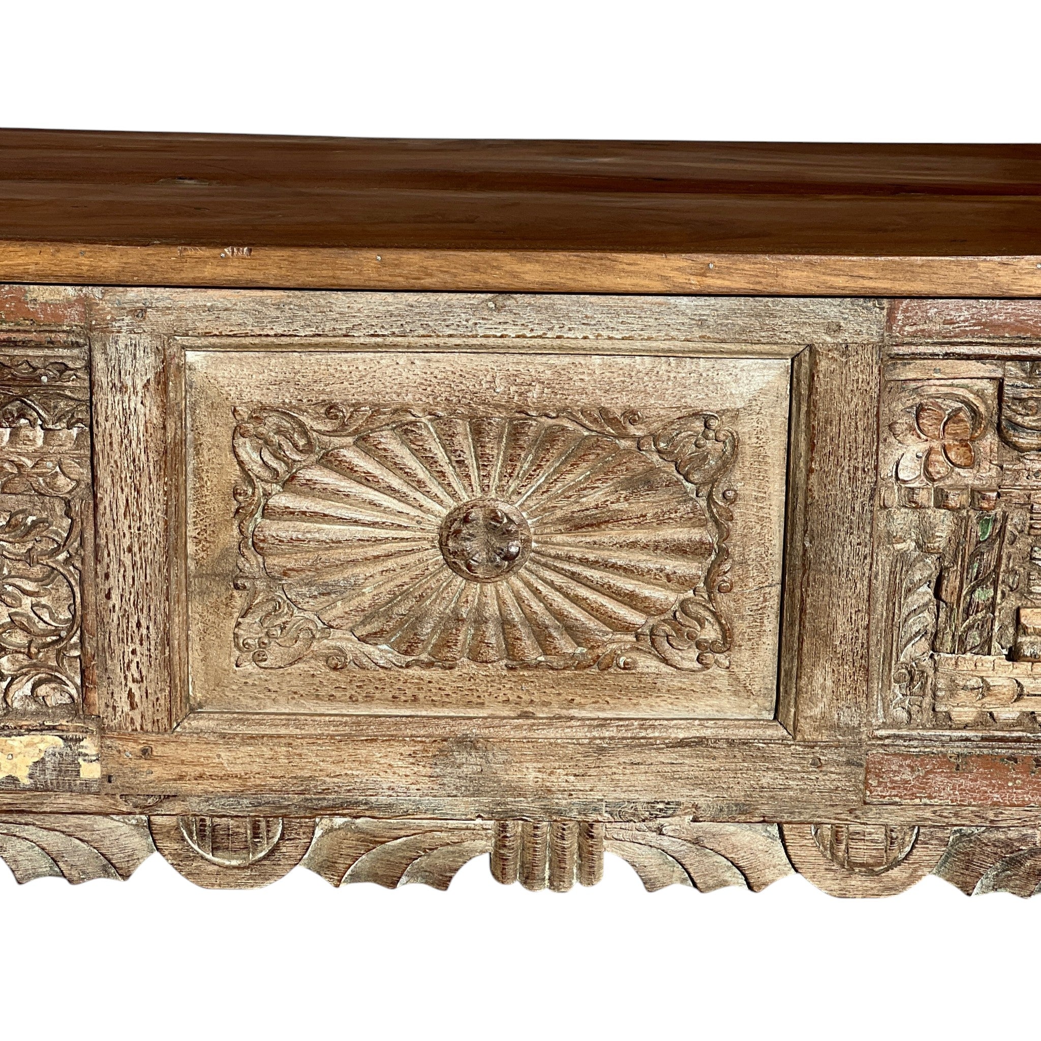 Carved Console Table – handcrafted vintage Indian decor from Jodhpur, Rajasthan