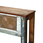 Carved Console Table – handcrafted vintage Indian decor from Jodhpur, Rajasthan