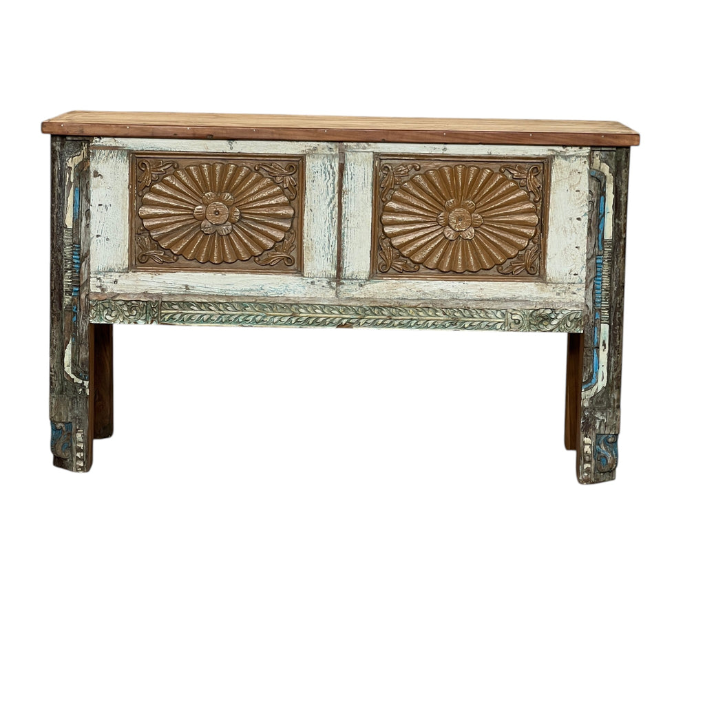 Carved Console Table – handcrafted vintage Indian decor from Jodhpur, Rajasthan