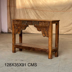 Carved Console Table – handcrafted vintage Indian decor from Jodhpur, Rajasthan