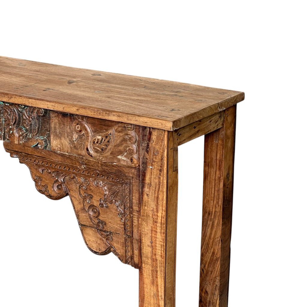 Carved Console Table – handcrafted vintage Indian decor from Jodhpur, Rajasthan