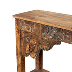 Carved Console Table – handcrafted vintage Indian decor from Jodhpur, Rajasthan