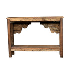 Carved Console Table – handcrafted vintage Indian decor from Jodhpur, Rajasthan