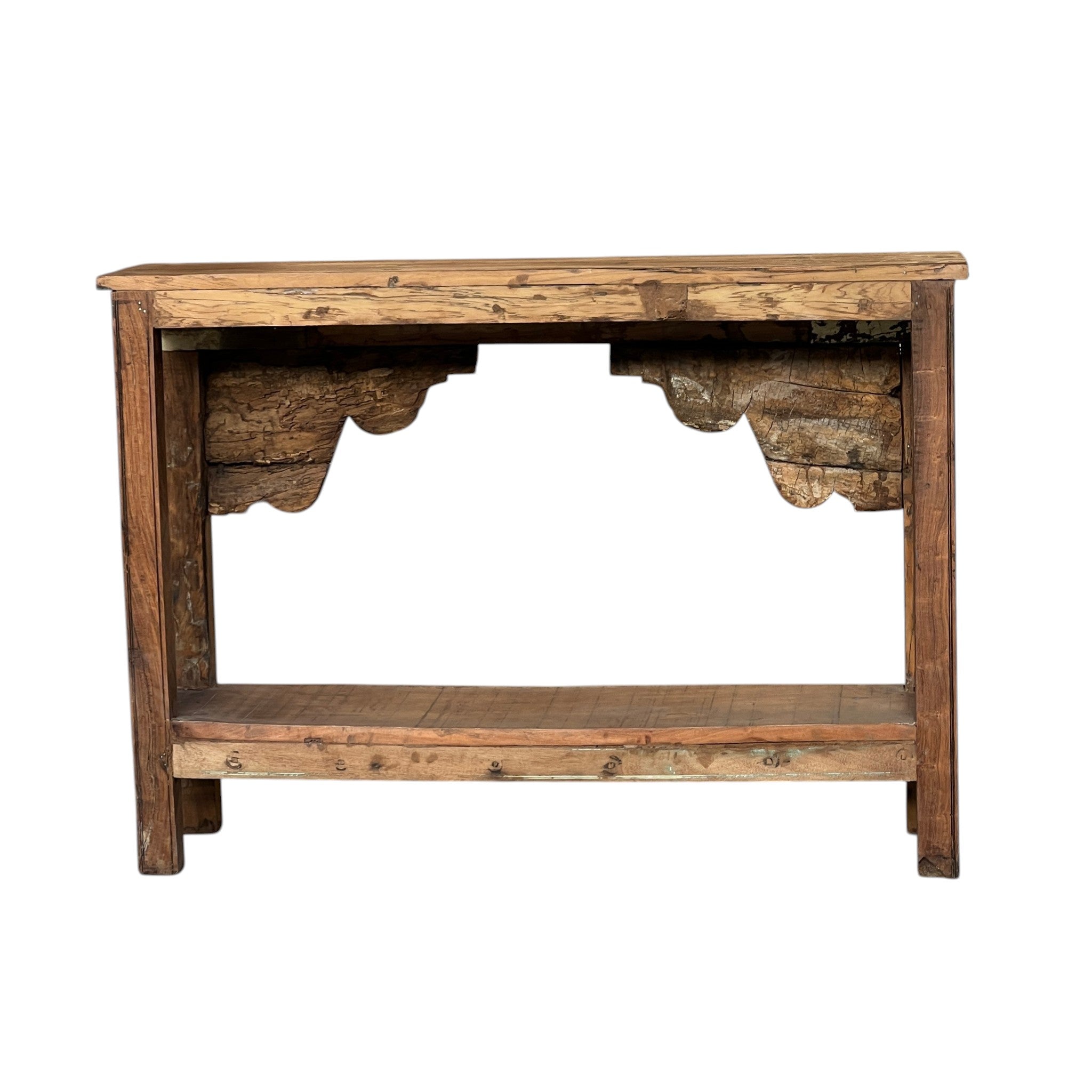 Carved Console Table – handcrafted vintage Indian decor from Jodhpur, Rajasthan