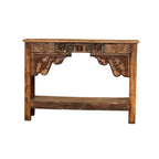 Carved Console Table – handcrafted vintage Indian decor from Jodhpur, Rajasthan