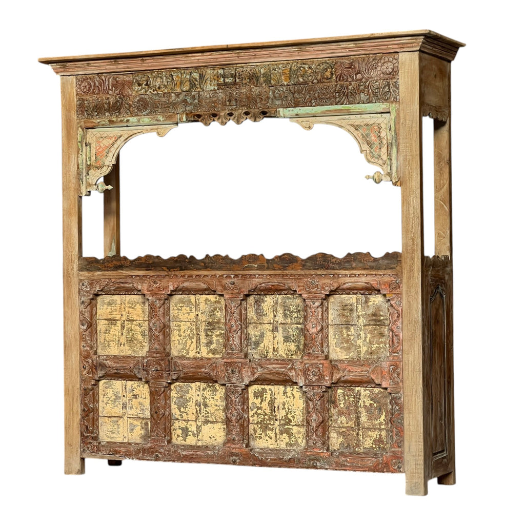 Carved Bar Counter – handcrafted vintage Indian decor from Jodhpur, Rajasthan
