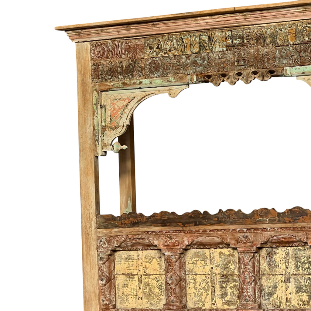 Carved Bar Counter – handcrafted vintage Indian decor from Jodhpur, Rajasthan