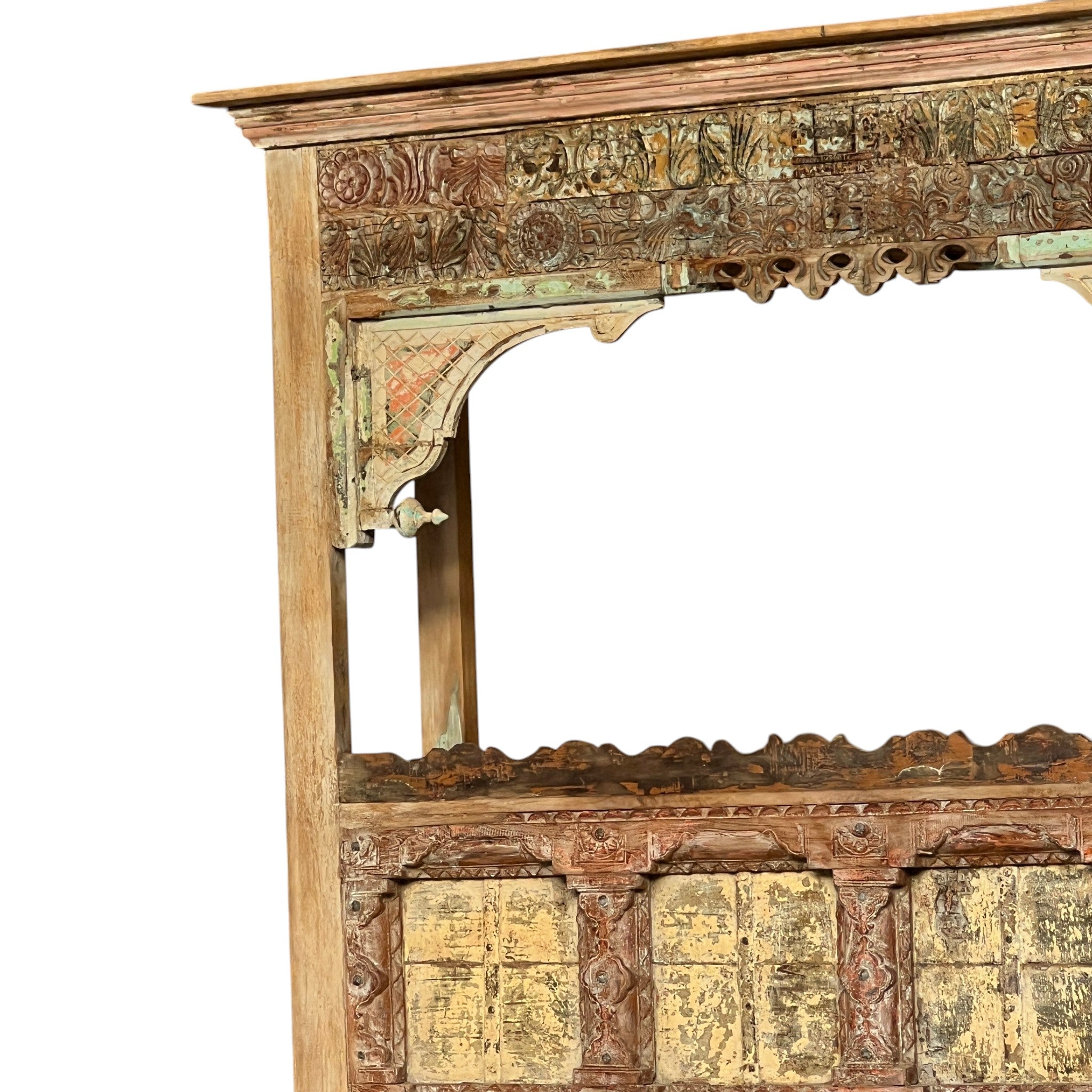 Carved Bar Counter – handcrafted vintage Indian decor from Jodhpur, Rajasthan