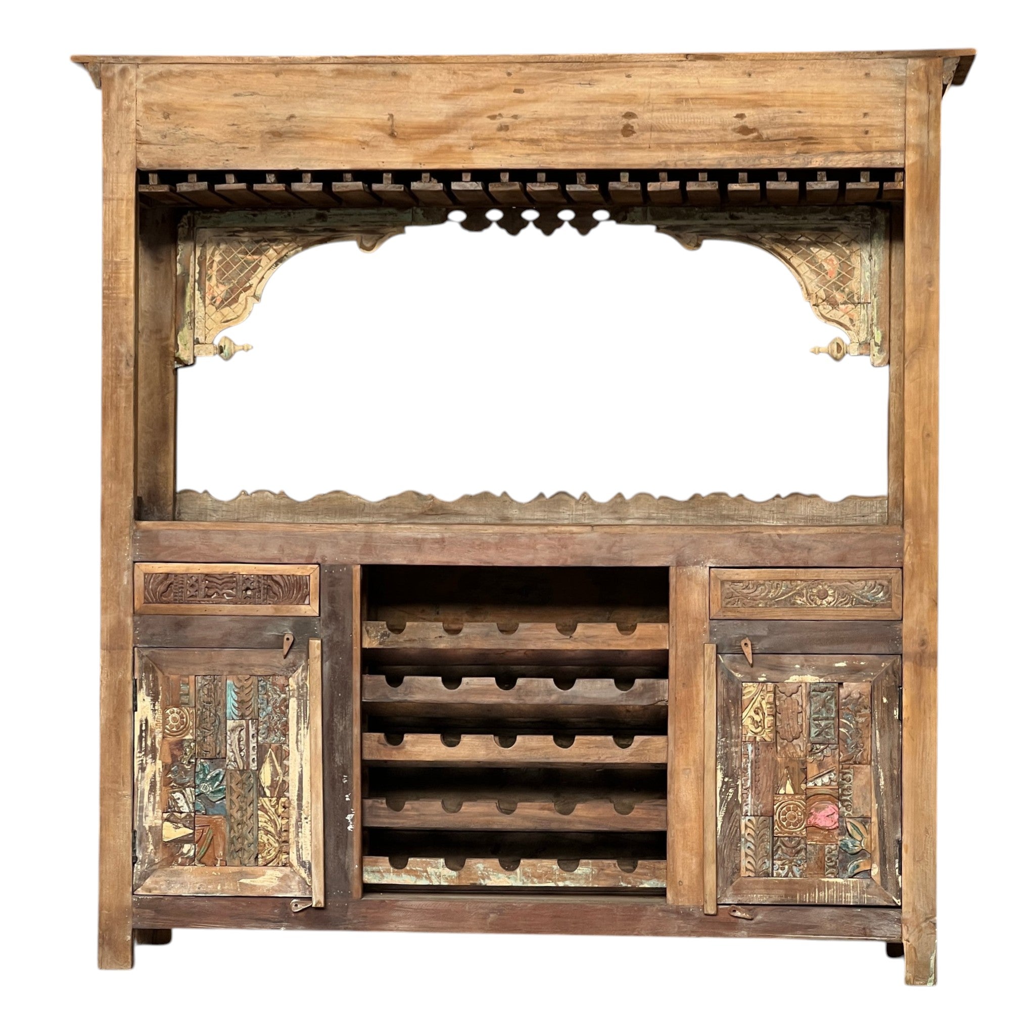 Carved Bar Counter – handcrafted vintage Indian decor from Jodhpur, Rajasthan