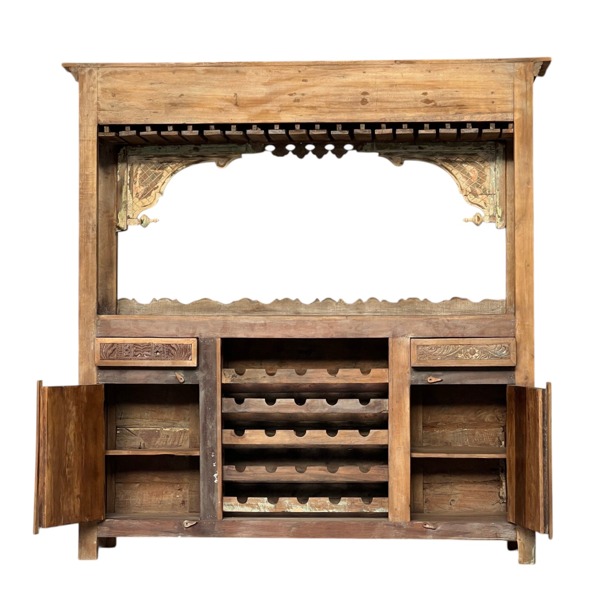 Carved Bar Counter – handcrafted vintage Indian decor from Jodhpur, Rajasthan