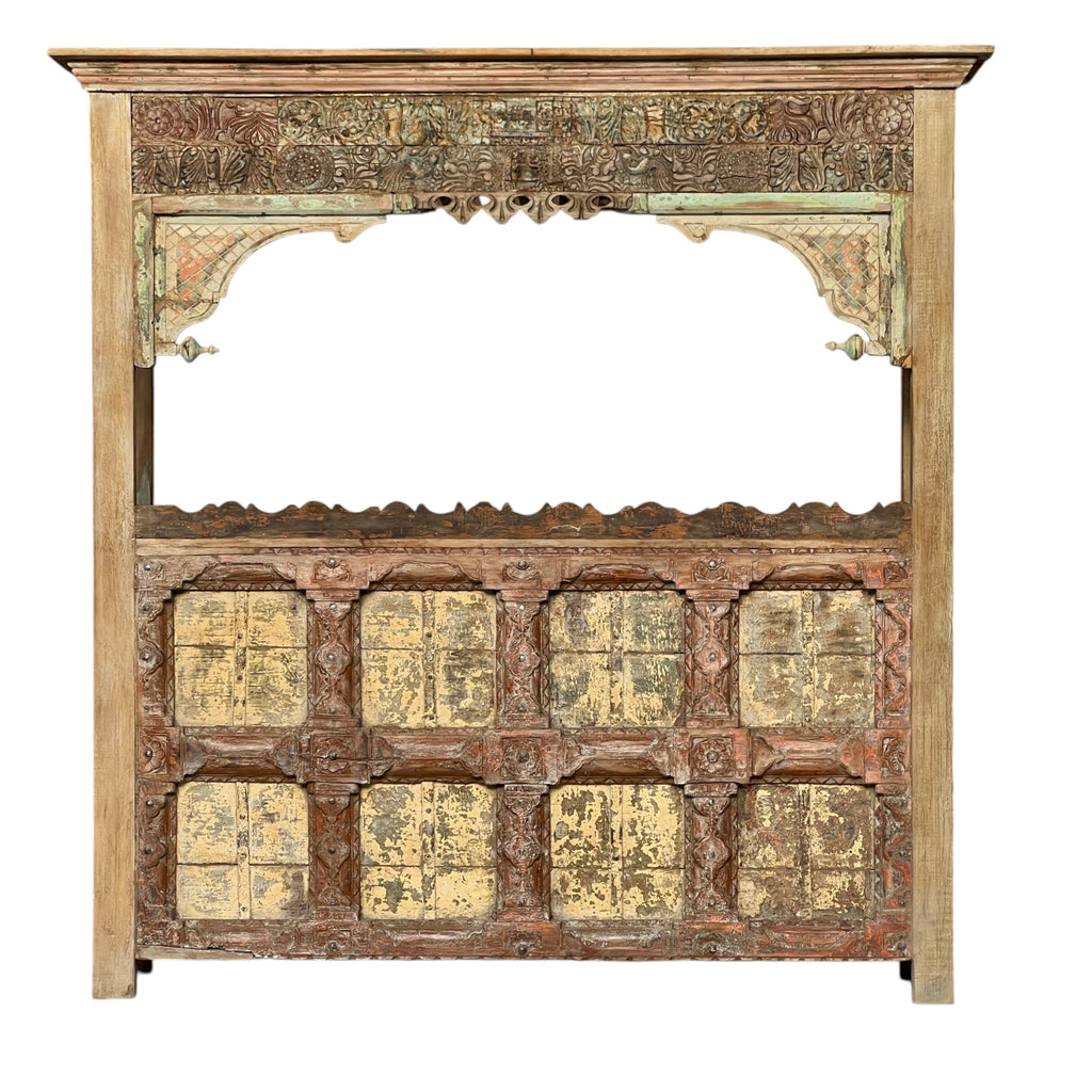 Carved Bar Counter – handcrafted vintage Indian decor from Jodhpur, Rajasthan