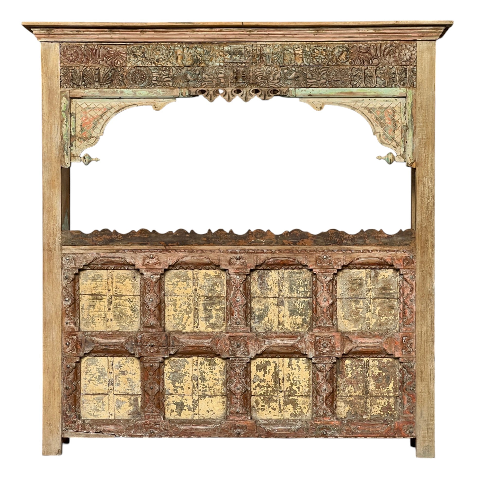 Carved Bar Counter – handcrafted vintage Indian decor from Jodhpur, Rajasthan