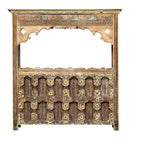 Carved Bar Counter — Stud Door & Floral Canopy