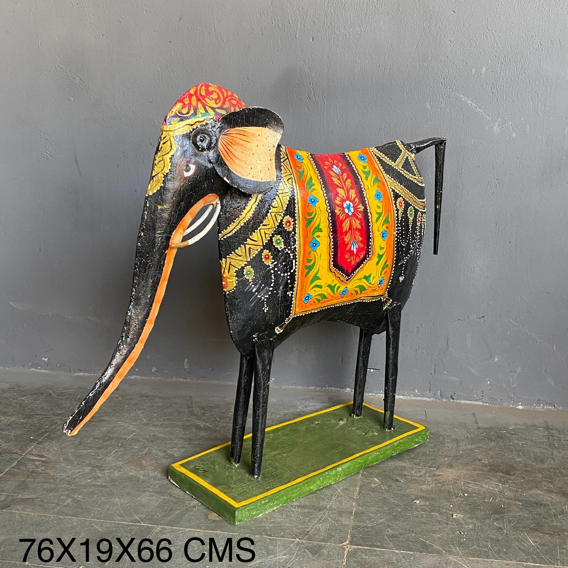 IRON HAND PAINTED ELEPHANT