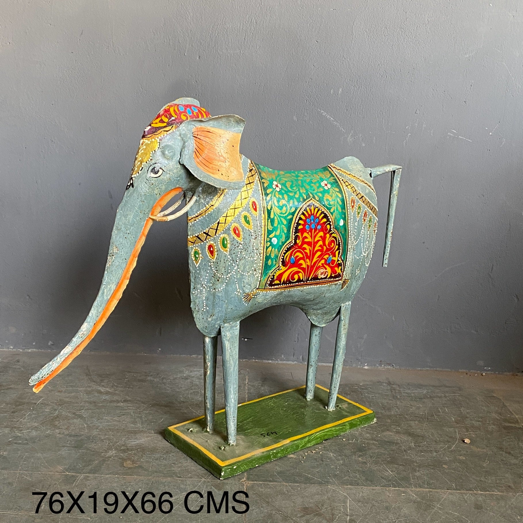 IRON HAND PAINTED ELEPHANT