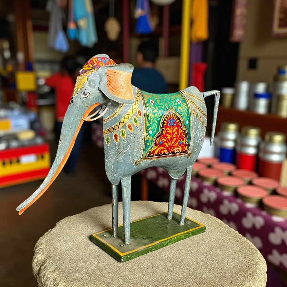 IRON HAND PAINTED ELEPHANT