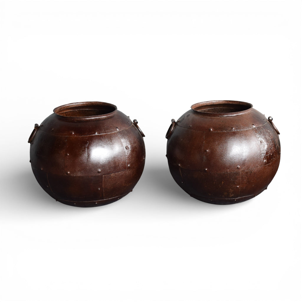 Antique Iron Pot Planter