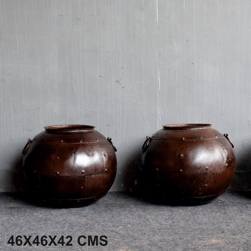 Antique Iron Pot Planter