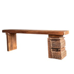 Carved Wooden Bench