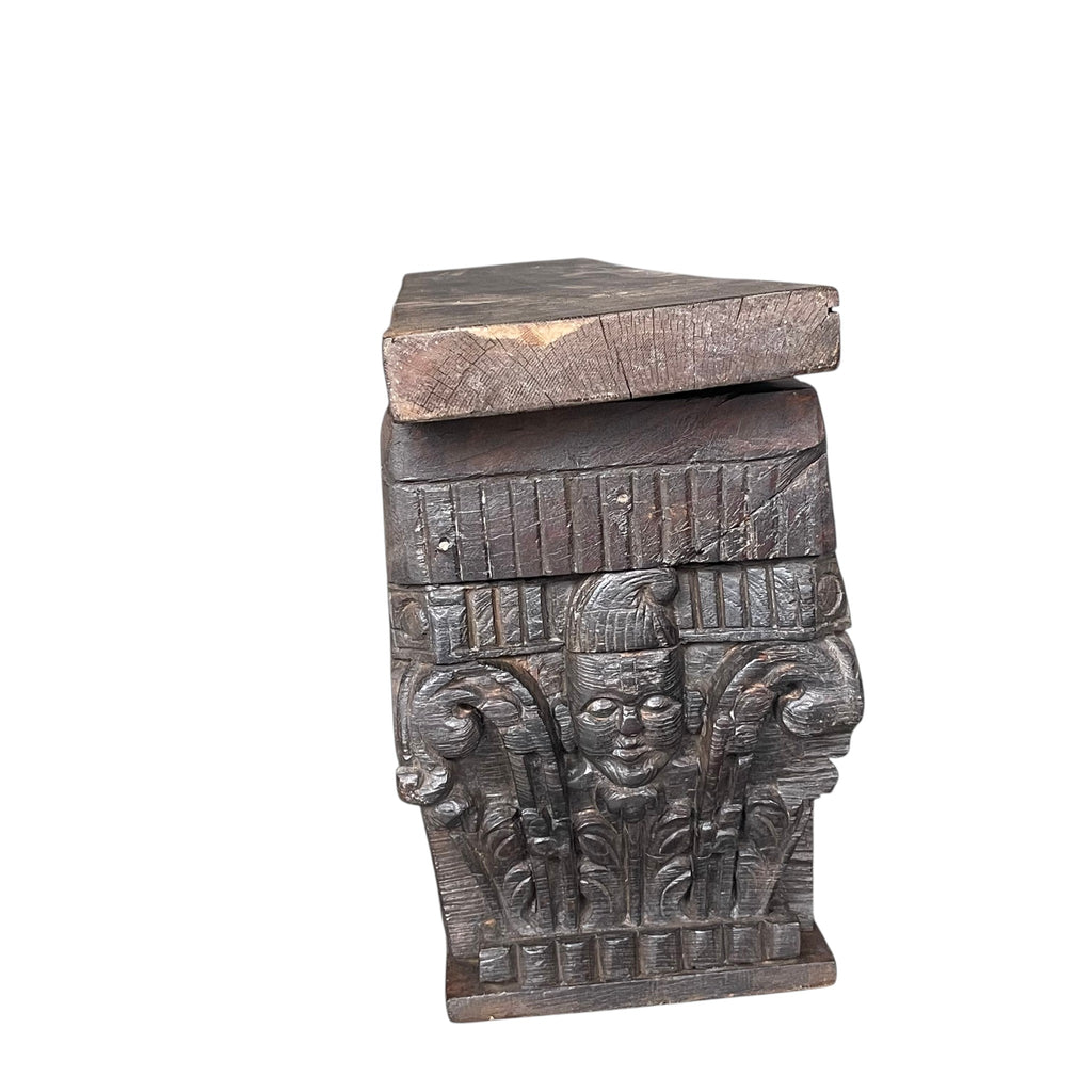 Carved Wooden Bench