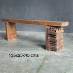 Carved Wooden Bench