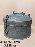 Antique Copper Chest – handcrafted vintage Indian decor from Jodhpur, Rajasthan