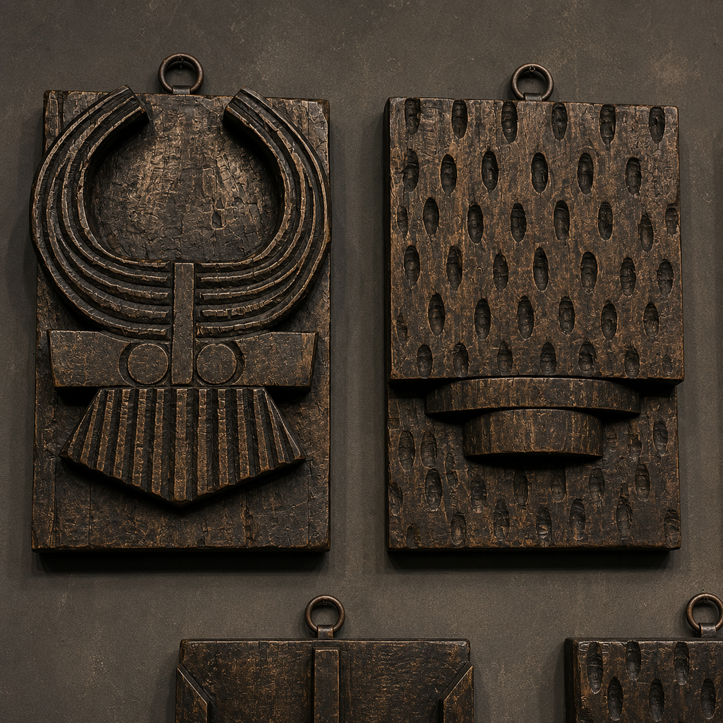 Handmade Naga Heritage Wall Plaques | Reclaimed Wood Decor Set