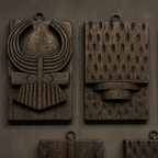 Handmade Naga Heritage Wall Plaques | Reclaimed Wood Decor Set