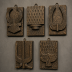 Handmade Naga Heritage Wall Plaques | Reclaimed Wood Decor Set