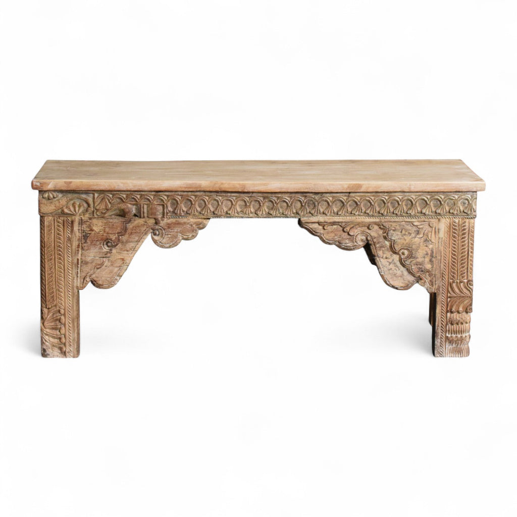 HAND CARVED BENCH
