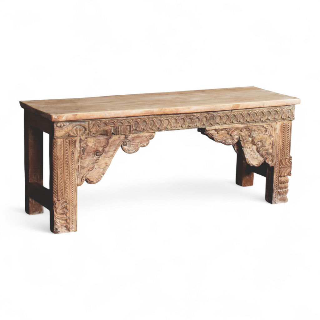 HAND CARVED BENCH