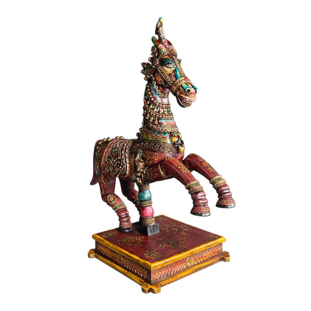 Hand-Painted Wooden Horse