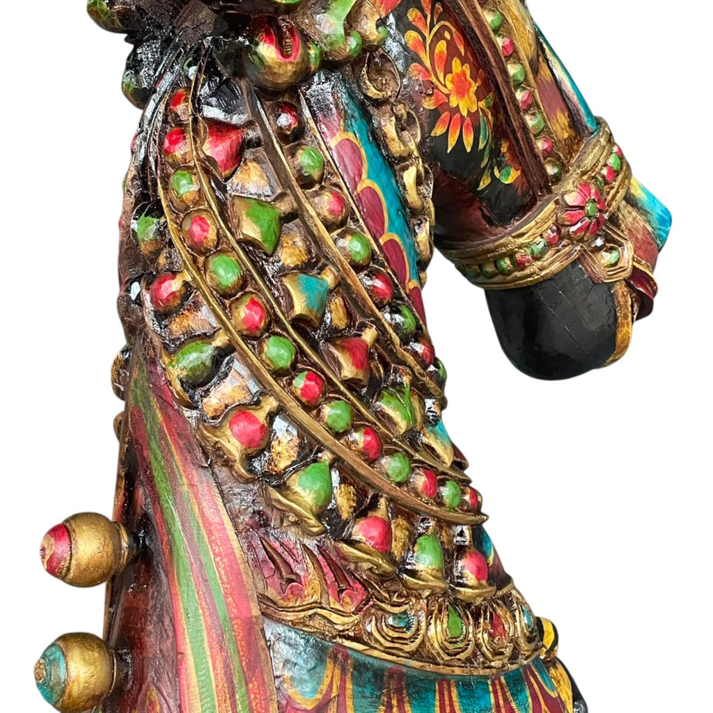 Hand-Painted Wooden Horse