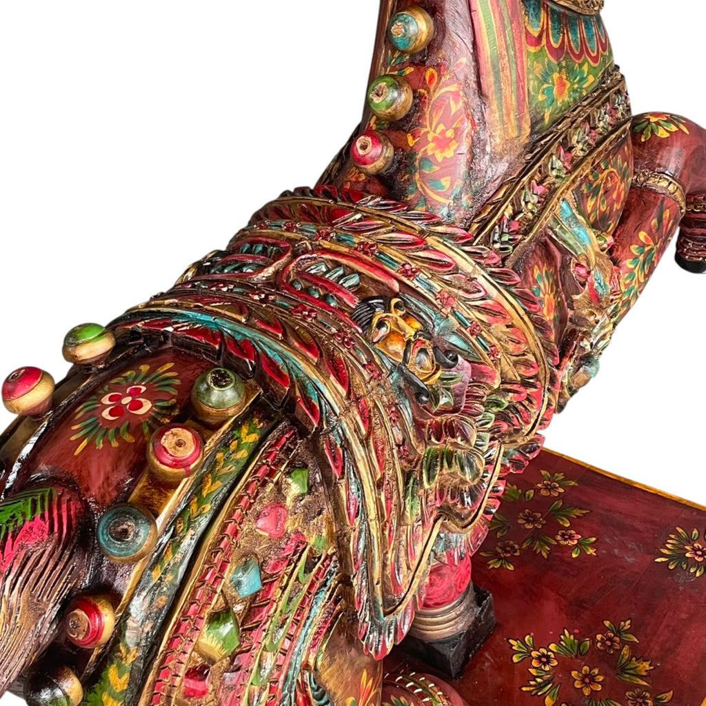 Hand-Painted Wooden Horse