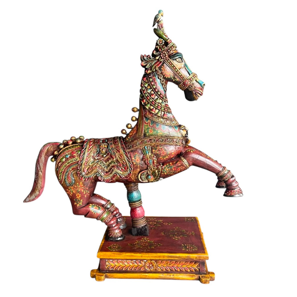 Hand-Painted Wooden Horse