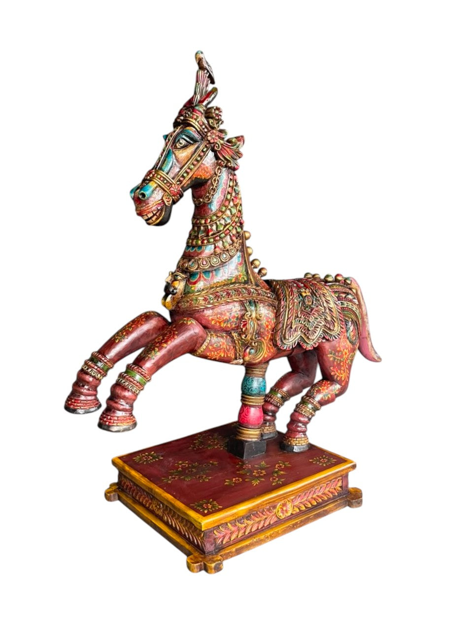 Hand-Painted Wooden Horse