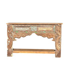 Hand Carved Vintage Wooden Console Table