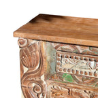 Hand Carved Vintage Wooden Console Table