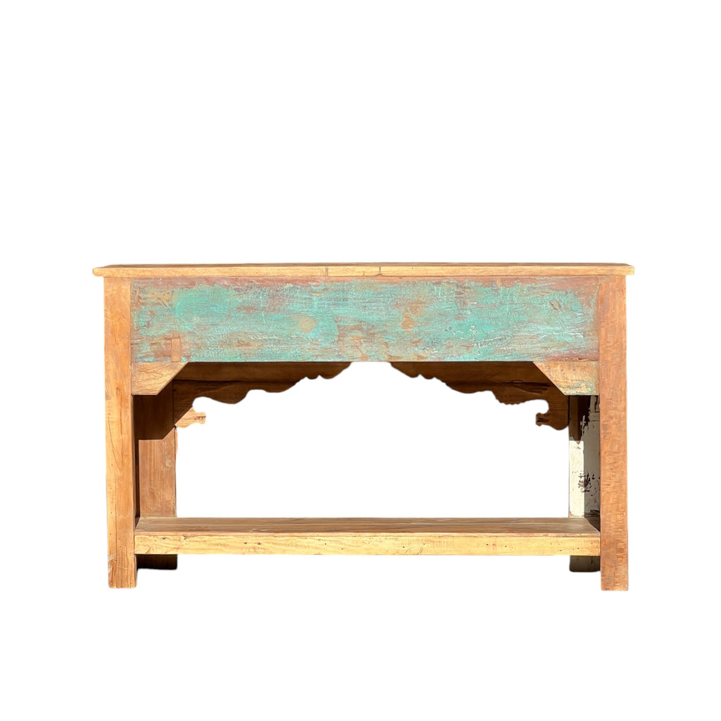 Hand Carved Vintage Wooden Console Table