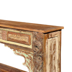 Vintage Hand-Carved Wooden Console Table