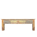 Vintage Hand-Carved Wooden Console Table