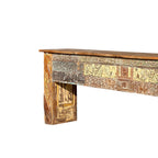 Vintage Hand-Carved Wooden Console Table
