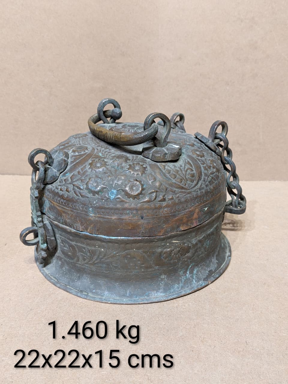 Vintage Copper Box – handcrafted vintage Indian decor from Jodhpur, Rajasthan