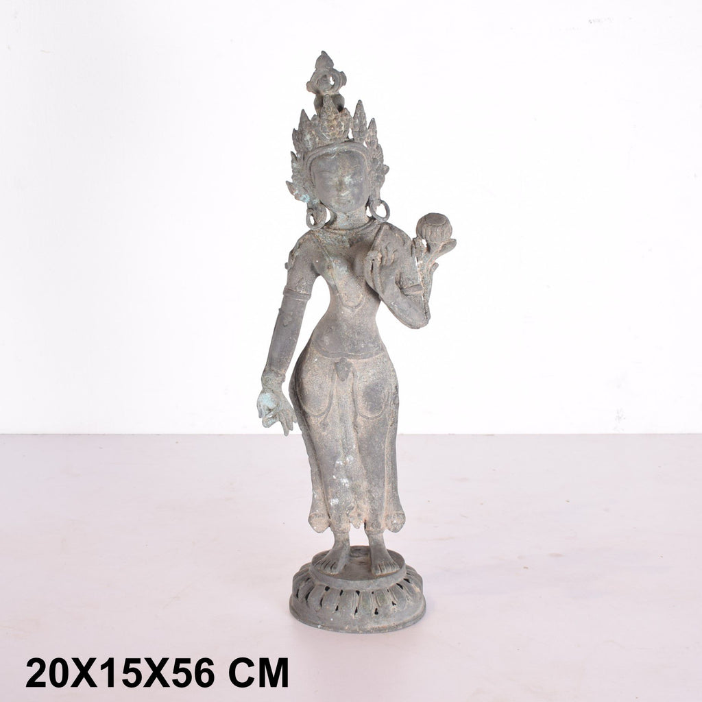 Brass Goddess Sculpture