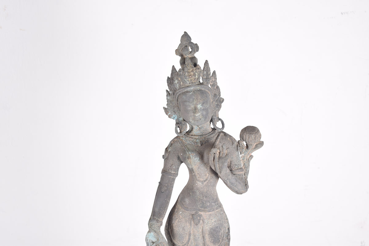 Brass Goddess Sculpture
