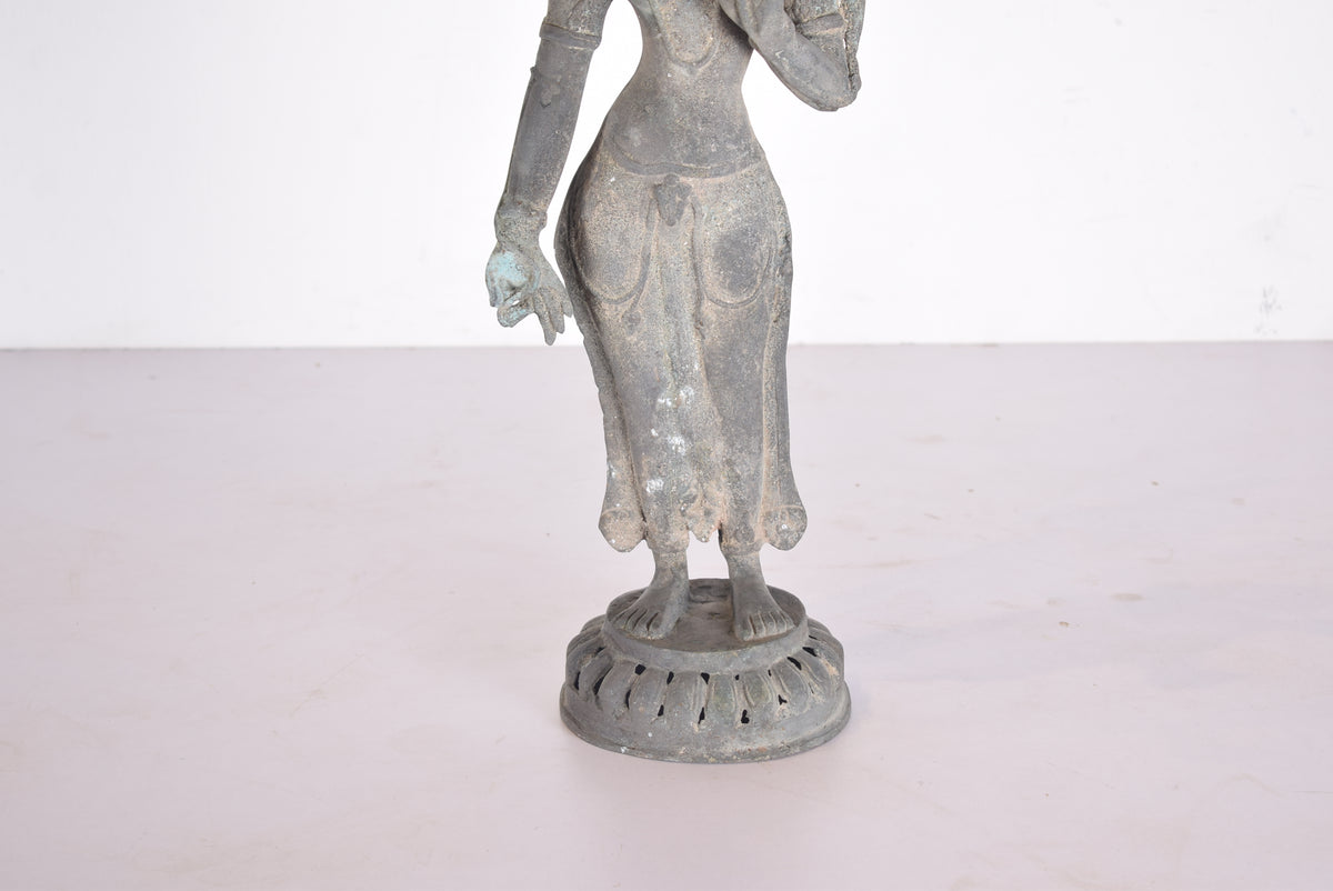 Brass Goddess Sculpture