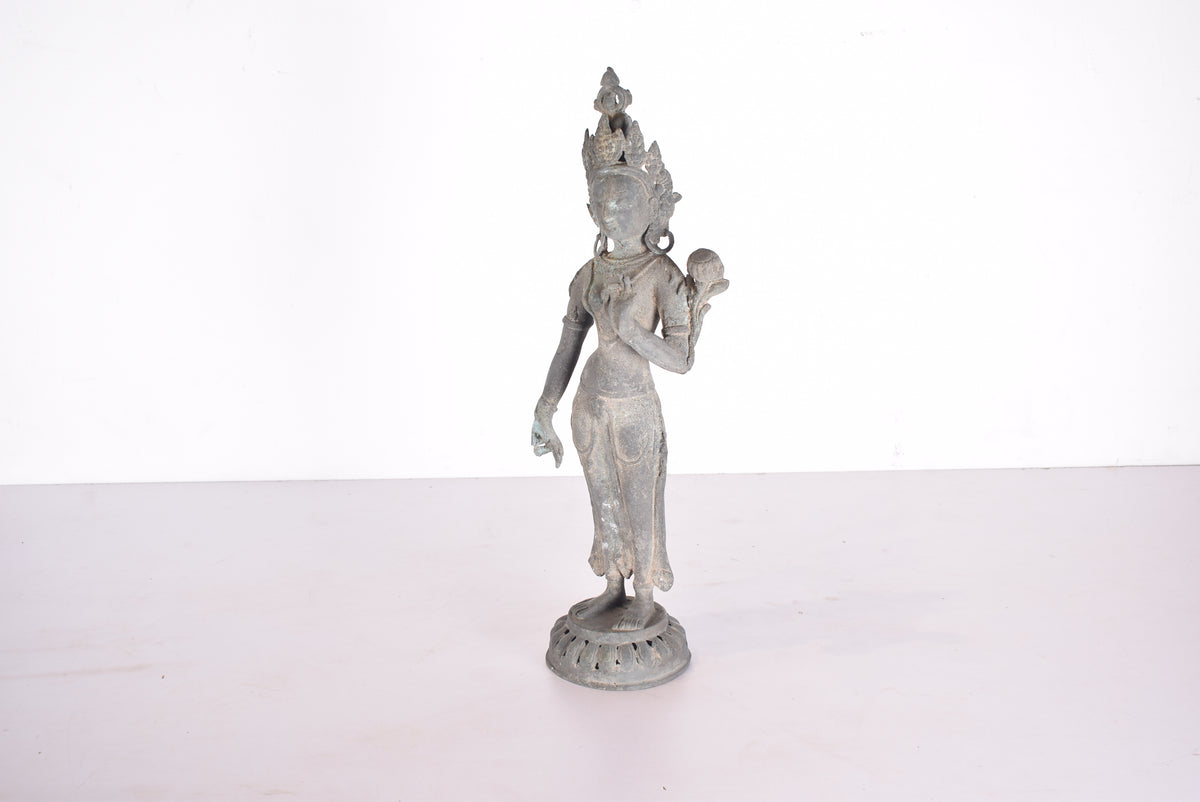 Brass Goddess Sculpture